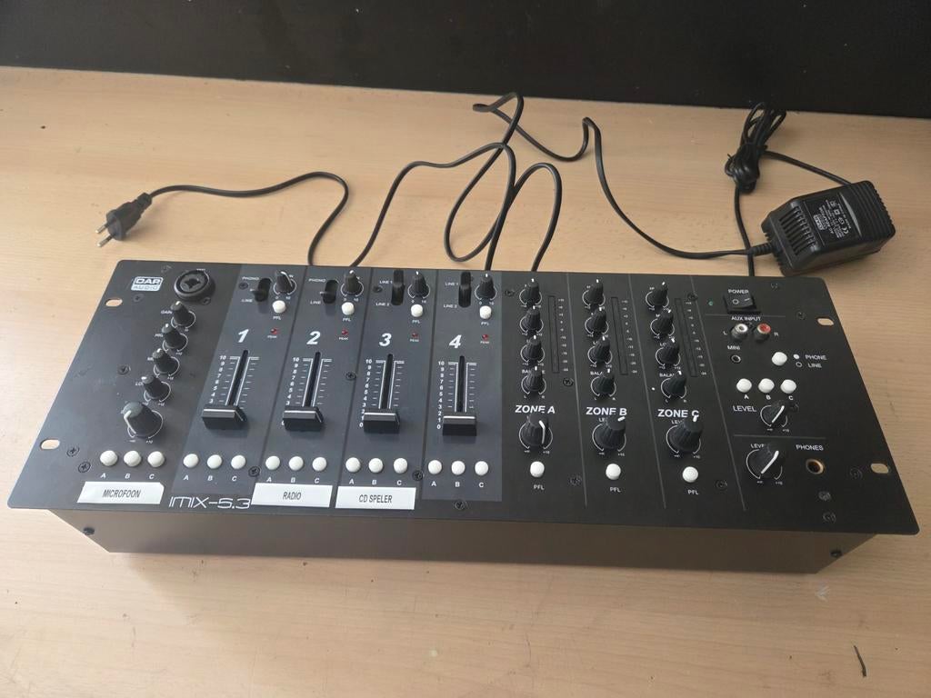 Dap mengpaneel, Muziek en Instrumenten, Mengpanelen, Ophalen, Gebruikt, 5 tot 10 kanalen, Microfooningang