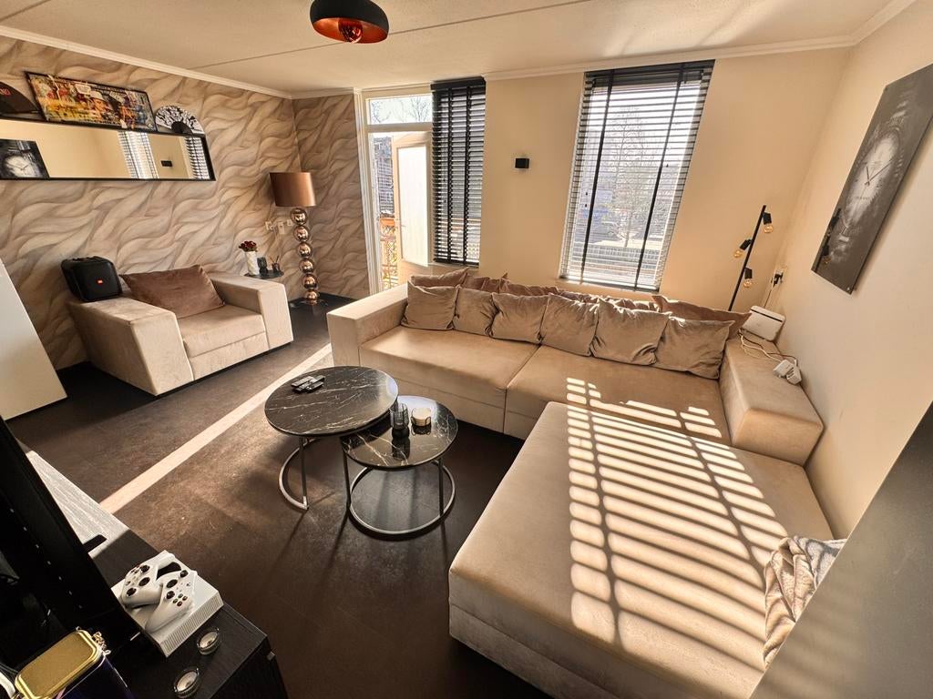 Bankstel - Sofa XL - Velvet - Bank + fauteuil - Mooie staat!, Ophalen of Verzenden, Zo goed als nieuw, Stof, Sofa XL