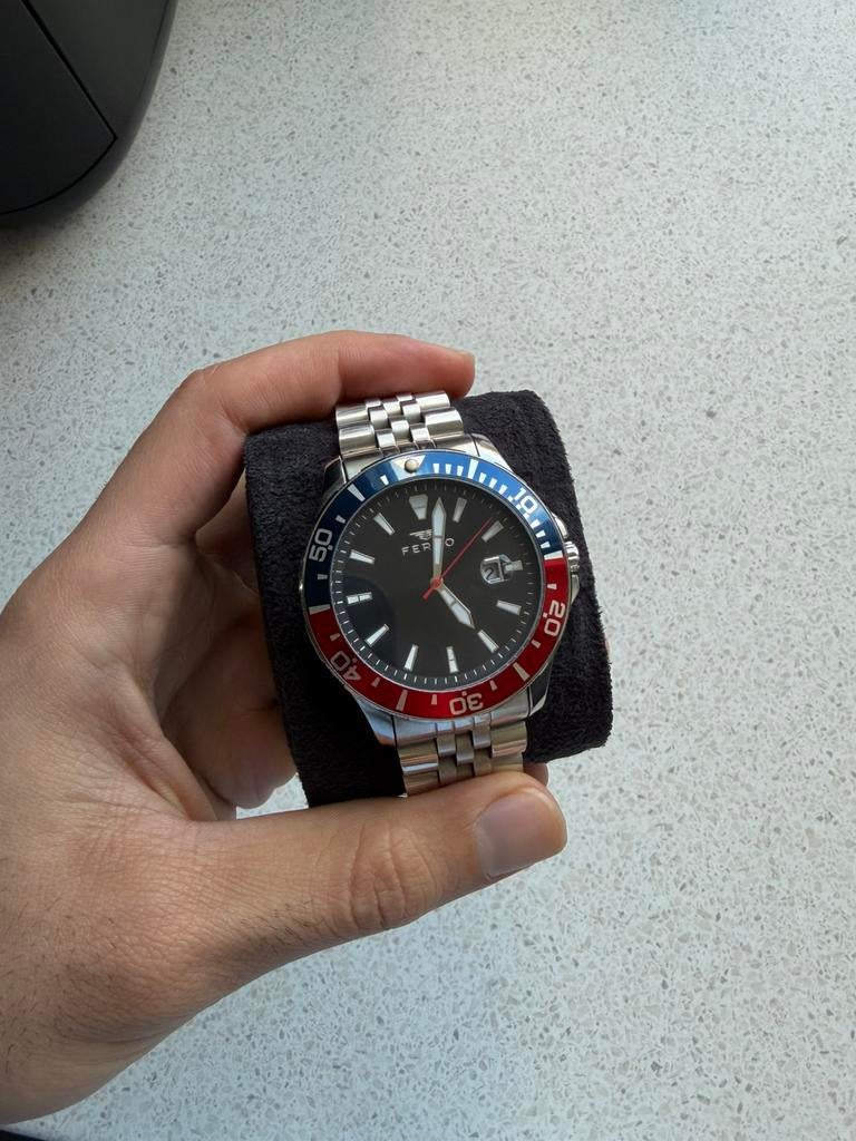 Ferro jubilee Horloge, Sieraden, Tassen en Uiterlijk, Horloges | Heren, Ophalen of Verzenden, Gebruikt, Staal, Overige merken