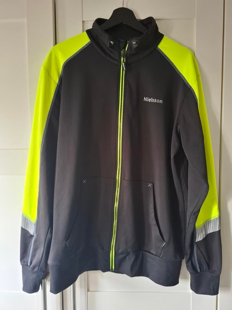 Nielsson Heren Sportvest Zwart/Neon Geel Maat L, Maat 52/54 (L), Zwart, Zo goed als nieuw, Nielsson