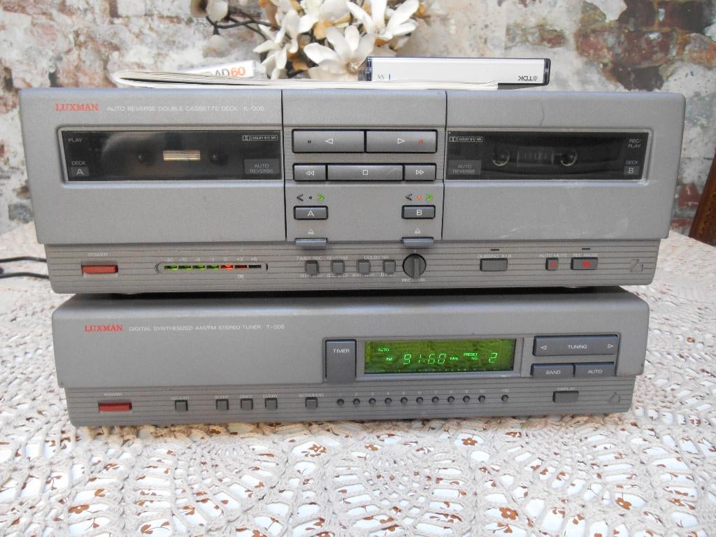 Vintage Luxman K-005 cassettedeck en Tuner T-005, Ophalen, Overige merken, Tiptoetsen