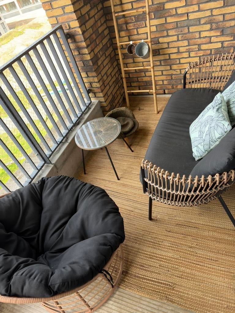 Tuinset - Loungebank en stoel voor balkon of tuin, Tuin en Terras, Tuinsets en Loungesets, Ophalen, Zo goed als nieuw, Stoel, 2 zitplaatsen