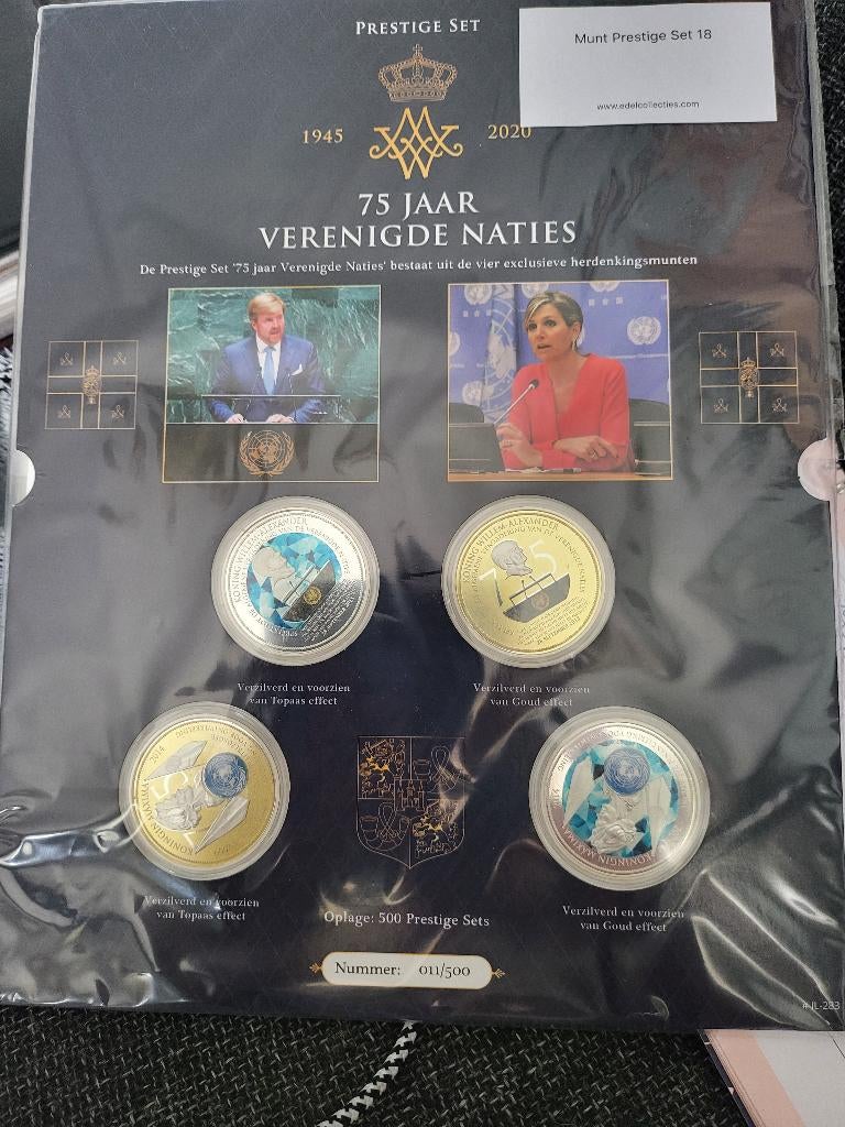 Prestige set 75 jaar verenigde naties, Setje, Koningin Beatrix, Zilver, Overige waardes