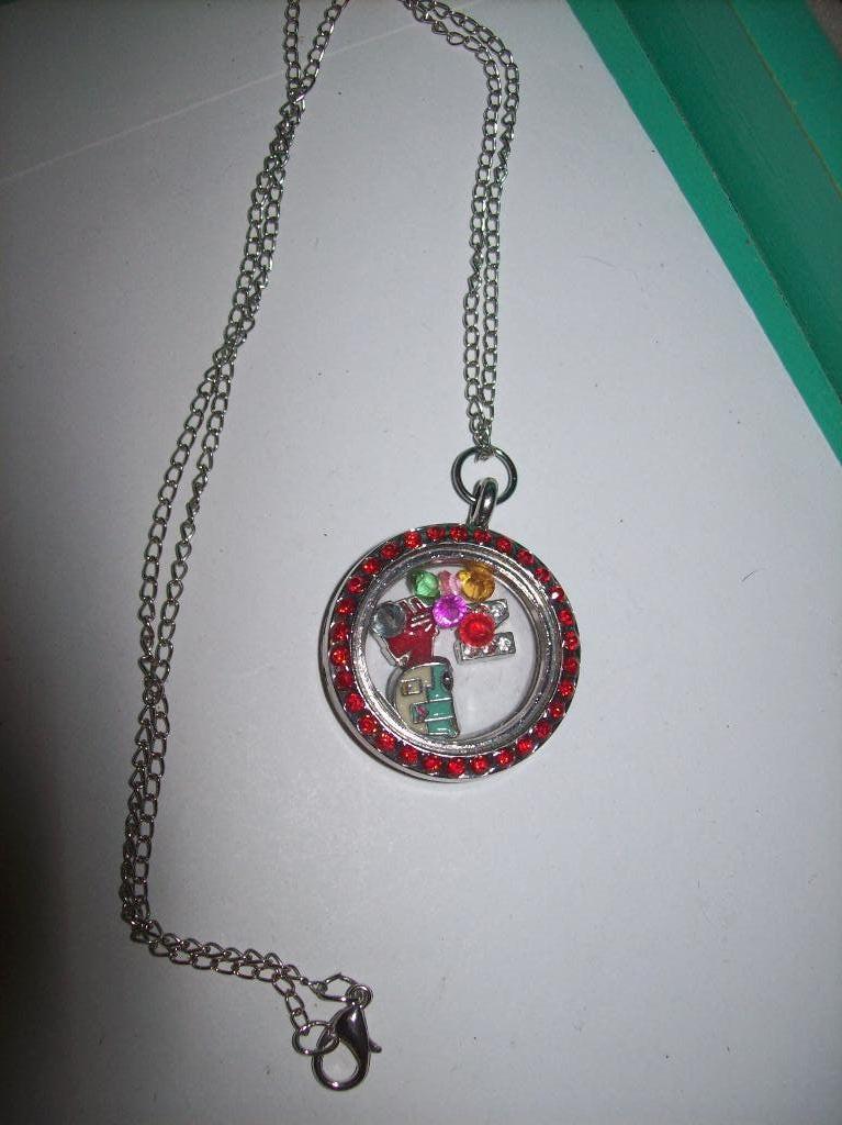 Ketting Zilverkleur Magneet Hanger Bedels Kristal, Verzenden, Nieuw, Steen of Mineraal, Met kristal