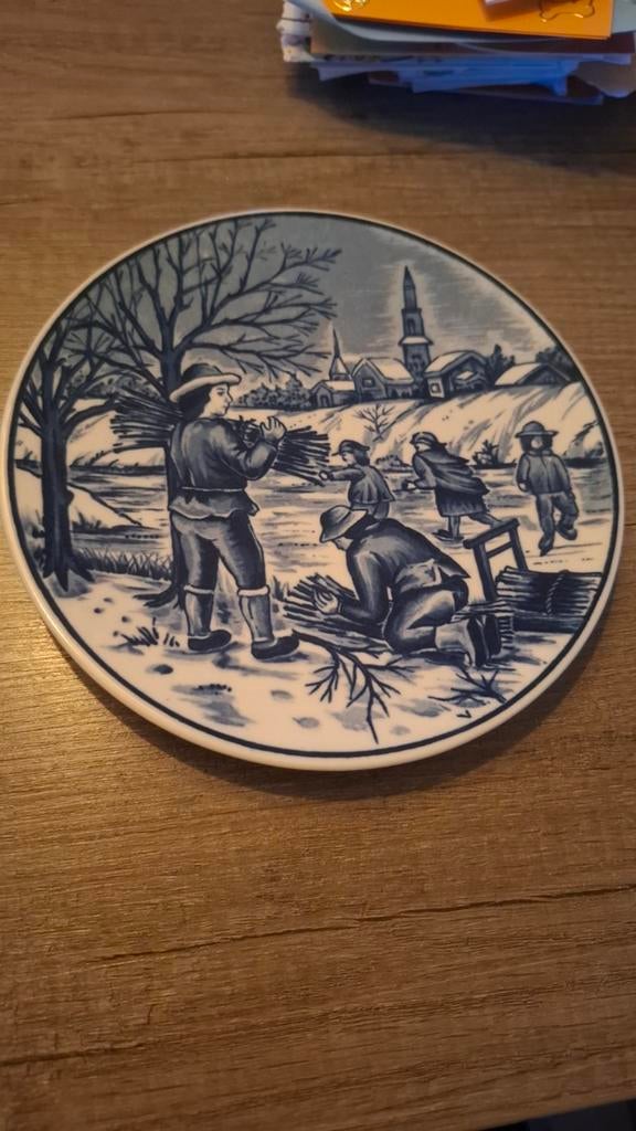 Delftsblauwe bordjes om op te hangen, Antiek en Kunst, Antiek | Wandborden en Tegels, Ophalen of Verzenden