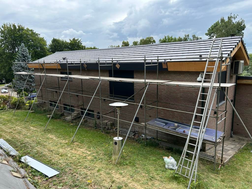 45m Zwaar Verzinkt Steigermateriaal Compleet, Ophalen, Gebruikt, Gevelsteiger, 5 meter of hoger