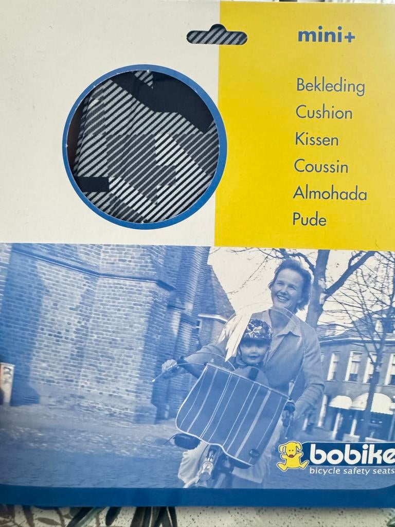 Bobike Mini+ Bekleding Kussen Pied de Poule Zwart, Ophalen of Verzenden, Nieuw, Voorzitje