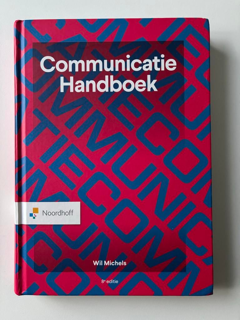 Communicatie Handboek - Wil Michels (8e editie), Boeken, Studieboeken en Cursussen, Ophalen of Verzenden, Alpha, Zo goed als nieuw