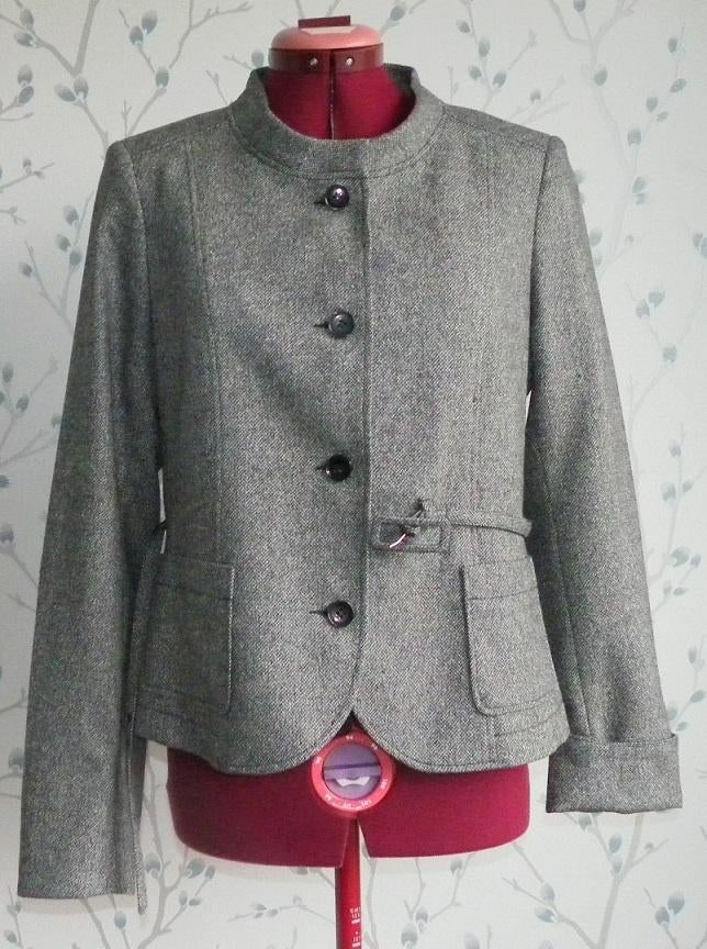 FRANCO CALLEGARI Collezione deels Wollen Blazer maat 36=38, Maat 38/40 (M), Zo goed als nieuw, Jasje, Grijs