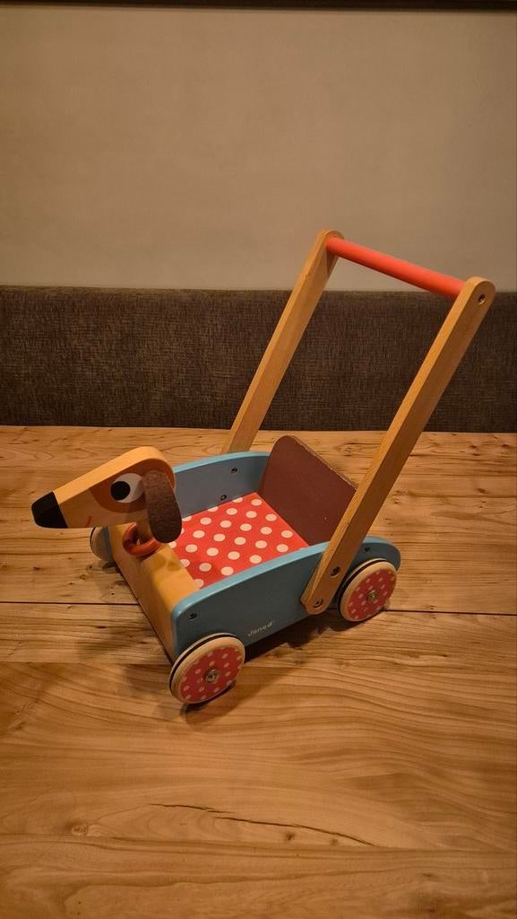 Janod Houten Loopwagen Hond, Ophalen of Verzenden, Gebruikt, Jongen of Meisje