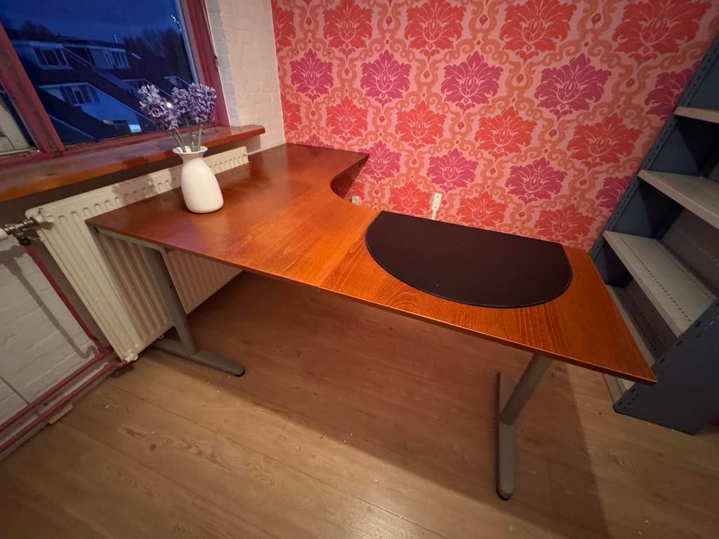 Houten bureau, Ophalen, Gebruikt, Hout, Hoekbureau