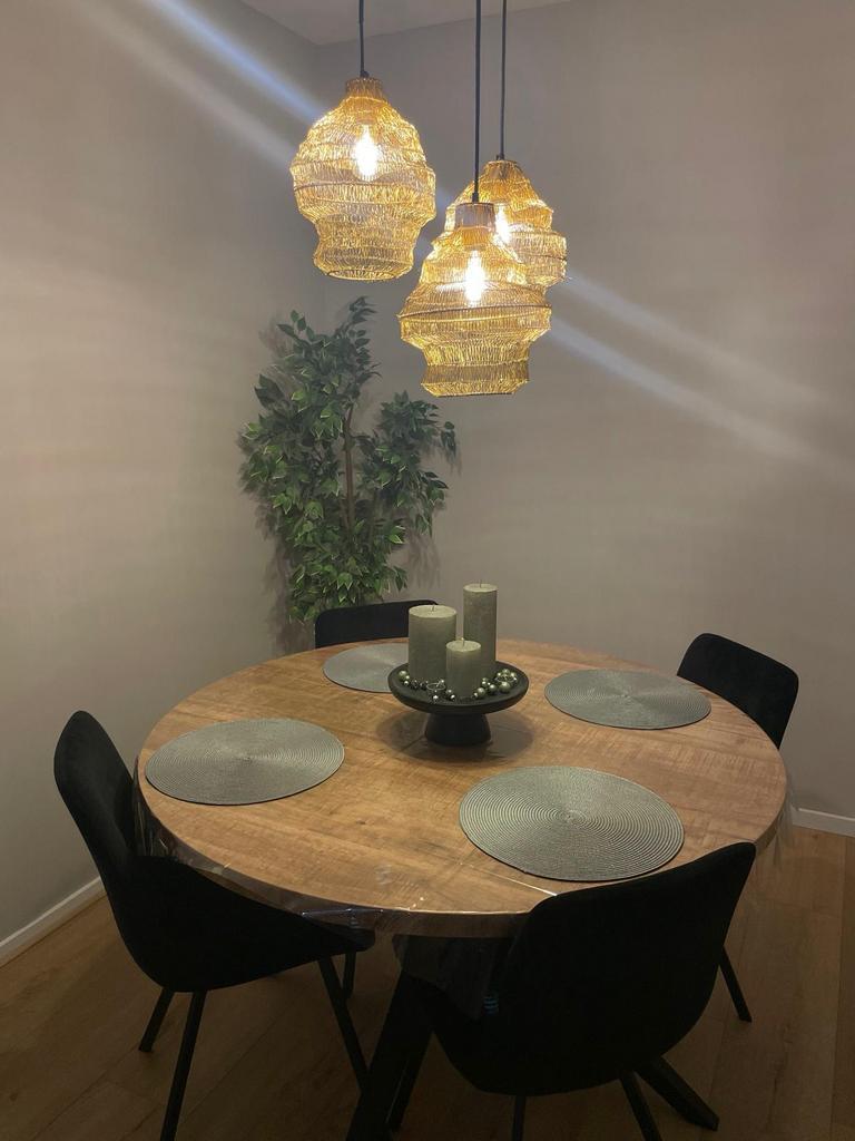 Oosterse gouden hanglamp, Huis en Inrichting, Lampen | Hanglampen, Ophalen, Zo goed als nieuw, Minder dan 50 cm