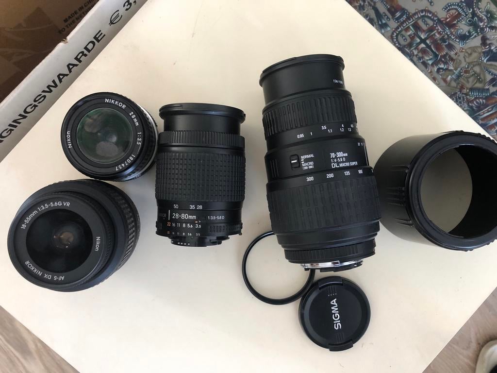 Nikon en Sigma lensen set (4 stuks) voor Nikon Camera’s, Audio, Tv en Foto, Fotografie | Lenzen en Objectieven, Ophalen, Gebruikt