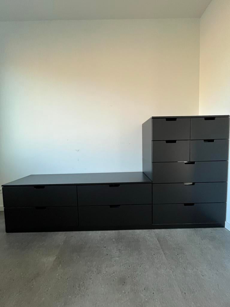 IKEA 2 Nordli antraciet ladekasten, 160 breed en 80 breed, Huis en Inrichting, Kasten | Ladekasten, Ophalen, Gebruikt, 5 laden of meer