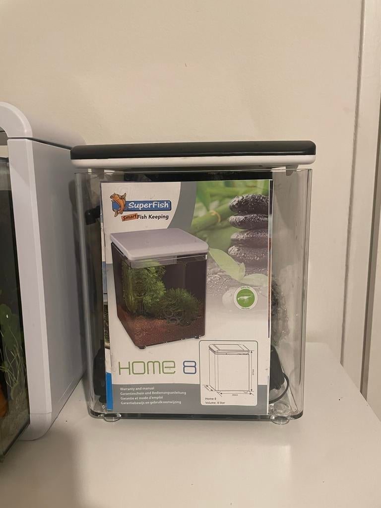 Home 8 aquarium voor dwerggarnalen, Ophalen, Gebruikt, Leeg aquarium