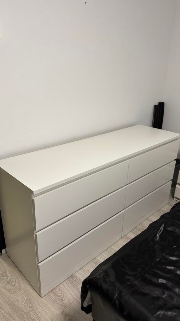 Malm ladekast 6 lades, Huis en Inrichting, Ophalen, 50 tot 100 cm, Zo goed als nieuw, 3 of 4 laden