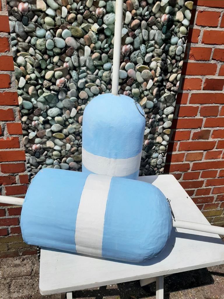 2 drijvers van papmaché_ decoratie strandhuis- beachlook, Ophalen, Gebruikt