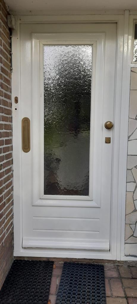 Massief houten voordeur, met AA+ glas, Doe-het-zelf en Verbouw, Deuren en Horren, Ophalen of Verzenden, Glas, Buitendeur, 200 tot 215 cm