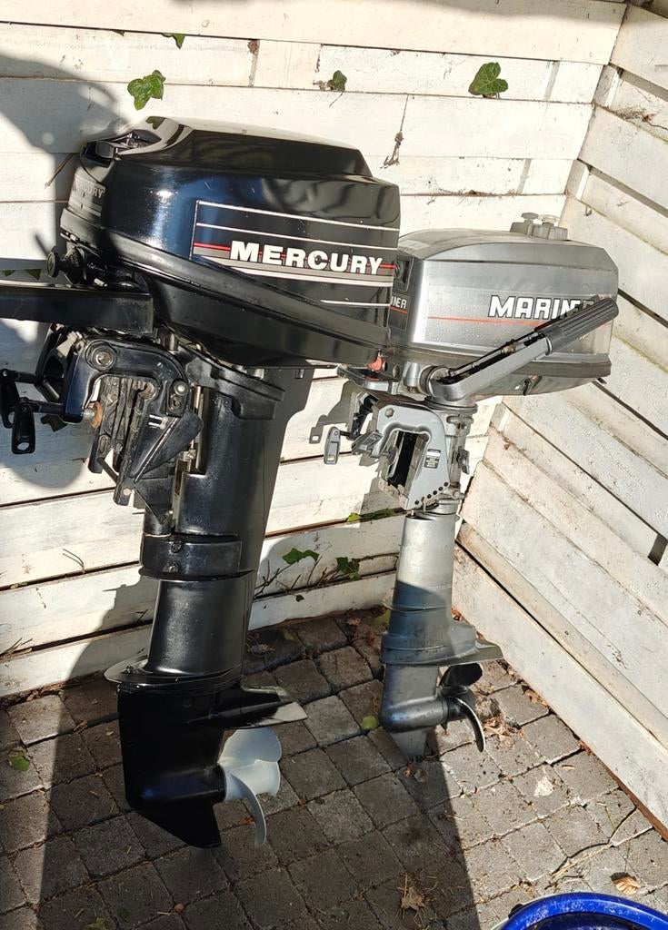Mercury 6 PK langstaart + Mariner 4 PK, Watersport en Boten, Buiten- en Binnenboordmotoren, Ophalen, Gebruikt, 5 tot 10 pk, Buitenboordmotor