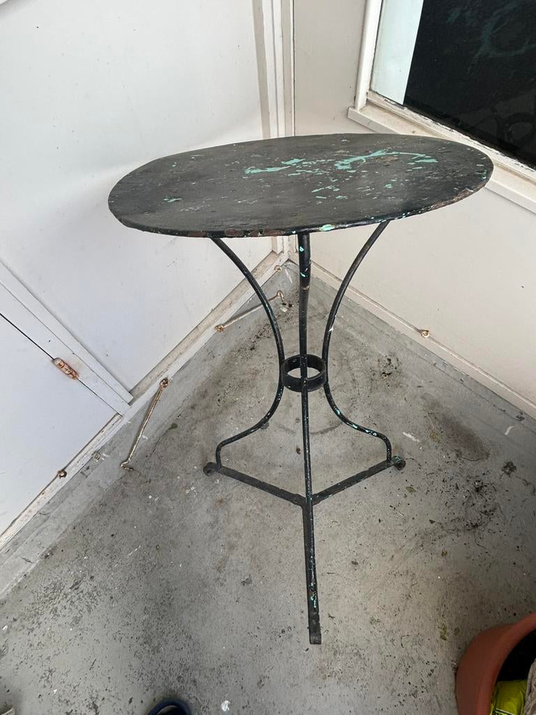 Frans bistro tafeltje, Ophalen, Minder dan 55 cm, Gebruikt, Rond