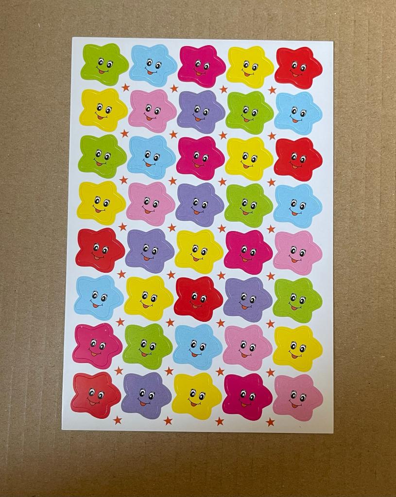 Sterretjes smiley schoolboeken bullet journal stickers, Verzenden, Nieuw, Meerdere stickers
