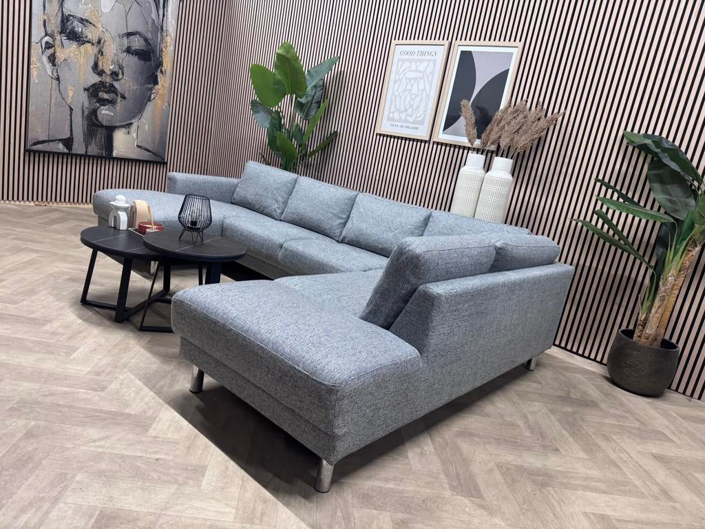 ZGAN INhouse U-Bank /Hoekbank - Grijs - Klein Formaat-303cm, U Bank Klein Formaat Tijdloos Modern Kwaliteit Comfortabel, -, -