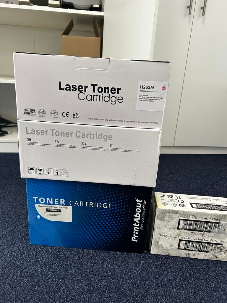 Partij Toner Cartridges voor HP Color LaserJet, Ophalen, Nieuw, Toner