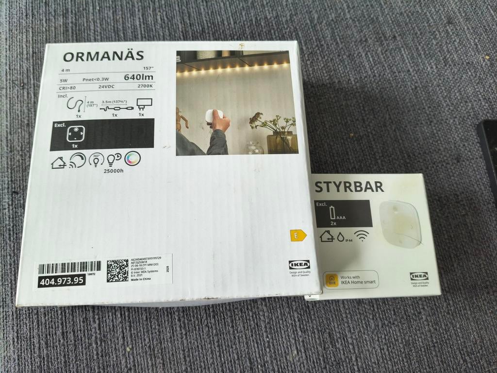 IKEA ORMANÄS LED-strip met STYRBAR afstandsbediening, Ophalen of Verzenden, Zo goed als nieuw
