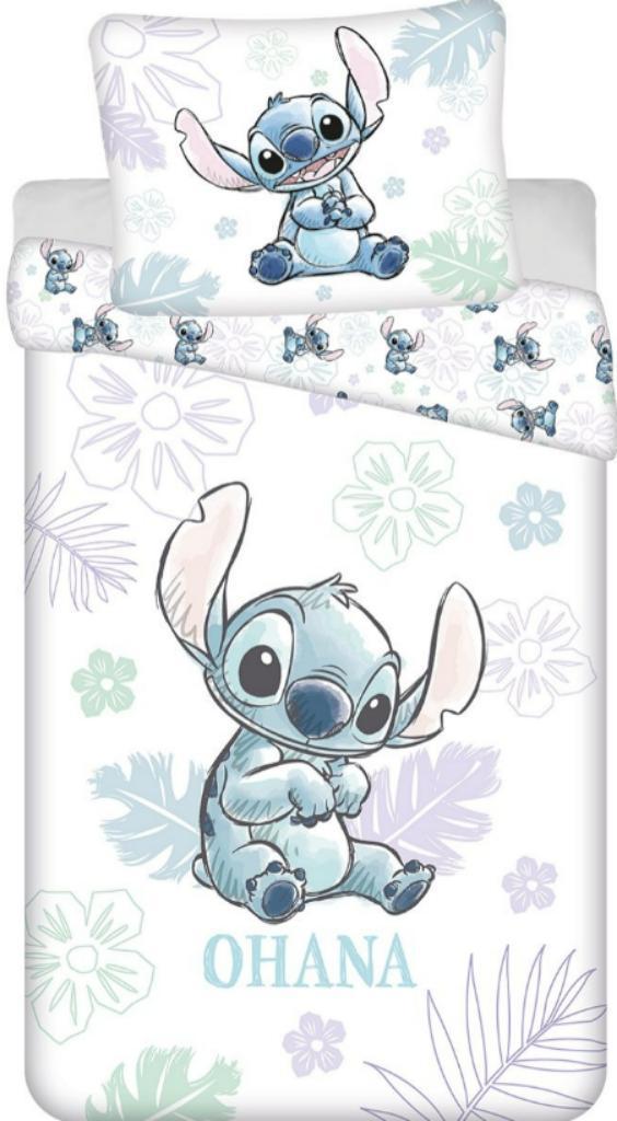 Stitch Baby / Peuter Dekbedovertrek 100x135  - Disney Katoen, Kinderen en Baby's, Kinderkamer | Beddengoed, Meisje, Wit, Dekbedovertrek
