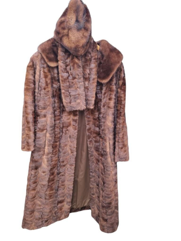 Bontjas met sjaal en muts, maat XL, Kleding | Dames, Jassen | Winter, Ophalen of Verzenden