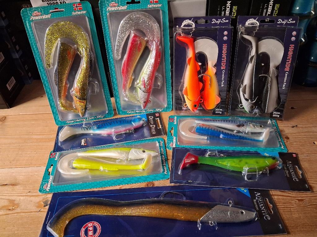 Shad-pakket Norway...160 t/m 300g (Berk./Aquantic/Team Deep), Overige typen, Ophalen of Verzenden, Bodenroderweg, Aquantic