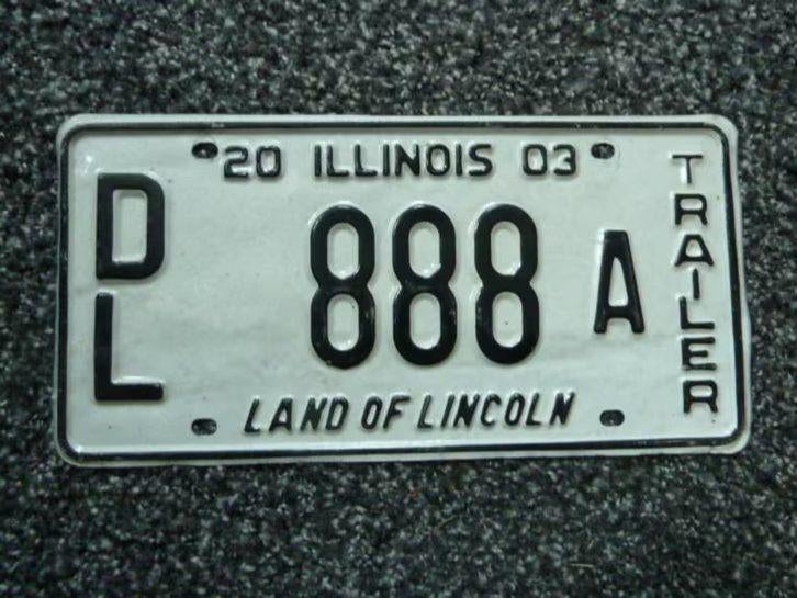 Kentekenplaat licenseplate Illinois 2003 USA, Verzenden, Gebruikt, Auto's