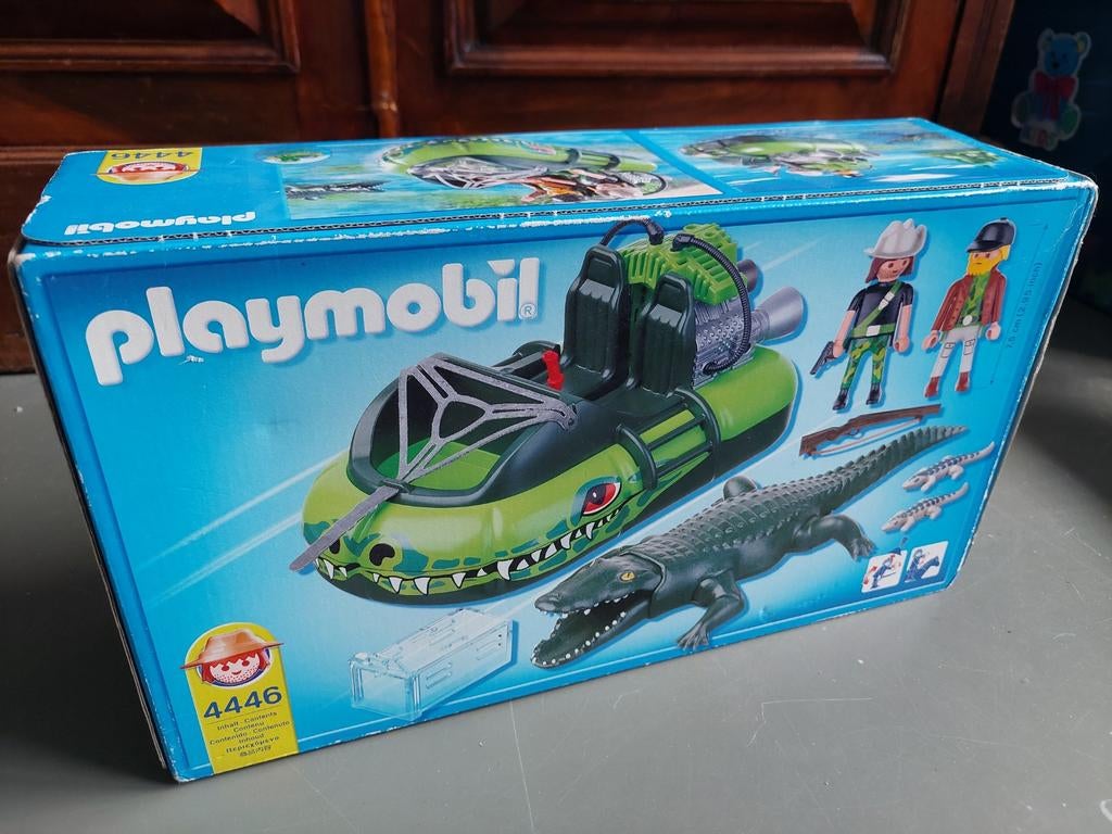 Playmobil 4446 Moerasboot met krokodil - Nieuw in doos, Ophalen of Verzenden, Nieuw, Complete set