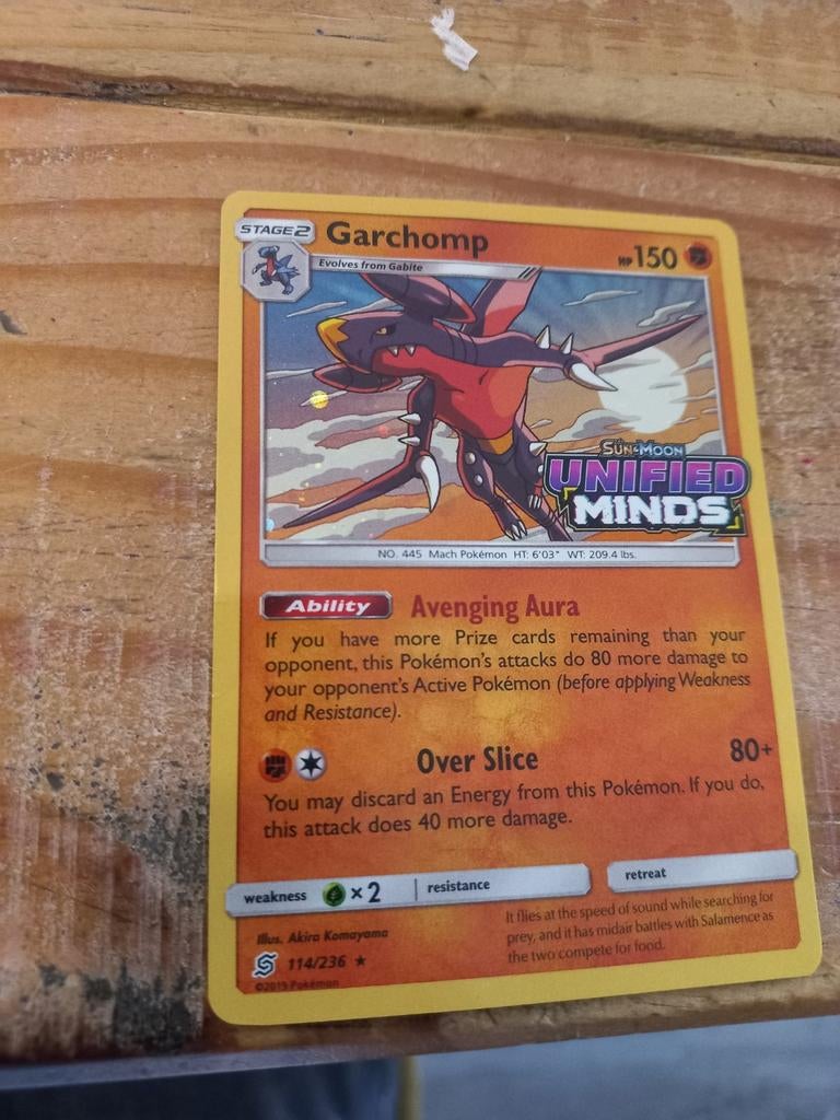 Garchomp holo stamp, Hobby en Vrije tijd, Verzamelkaartspellen | Pokémon, Ophalen of Verzenden, Zo goed als nieuw, Losse kaart