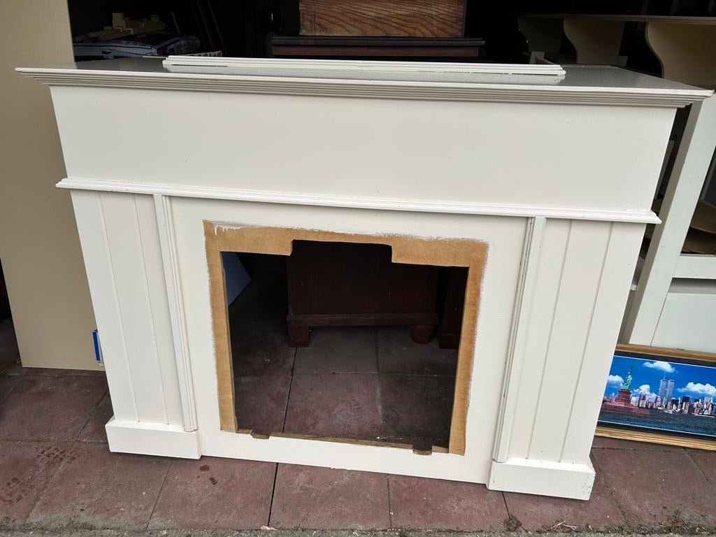 Ombouw schouw sfeerhaard, Ophalen, Zo goed als nieuw, Vrijstaande haard, Elektrische haard