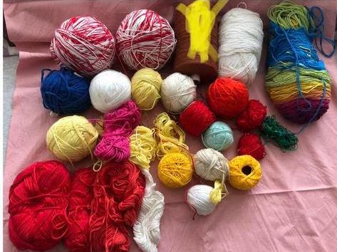 Grote partij katoen  garen in diverse kleuren, Hobby en Vrije tijd, Breien en Haken, Ophalen, Gebruikt, Breien of Haken, Wol of Garen