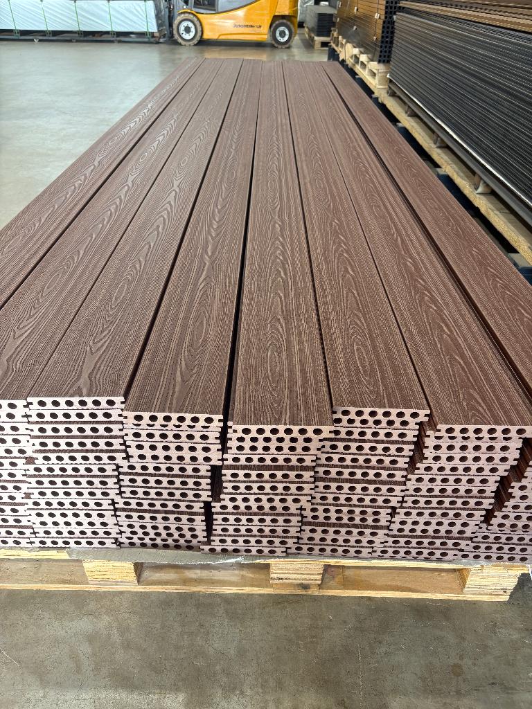 Composiet Vlonderplanken - Mahonie - Scherpe Prijs, Tuin en Terras, Terrasdelen en Vlonders, Ophalen of Verzenden, Nieuw, Composiet