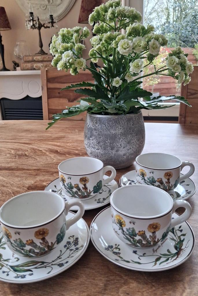 4x kop & schotel van Villeroy & Boch, Ophalen of Verzenden