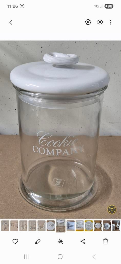 Riviera Maison koek en snoep potten, Ophalen, Zo goed als nieuw, Glas