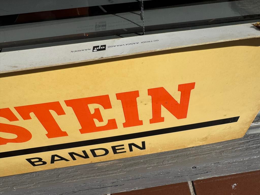 Vintage Vredestein Banden Reclamebord - Zeldzaam, Ophalen, Reclamebord, Gebruikt, .