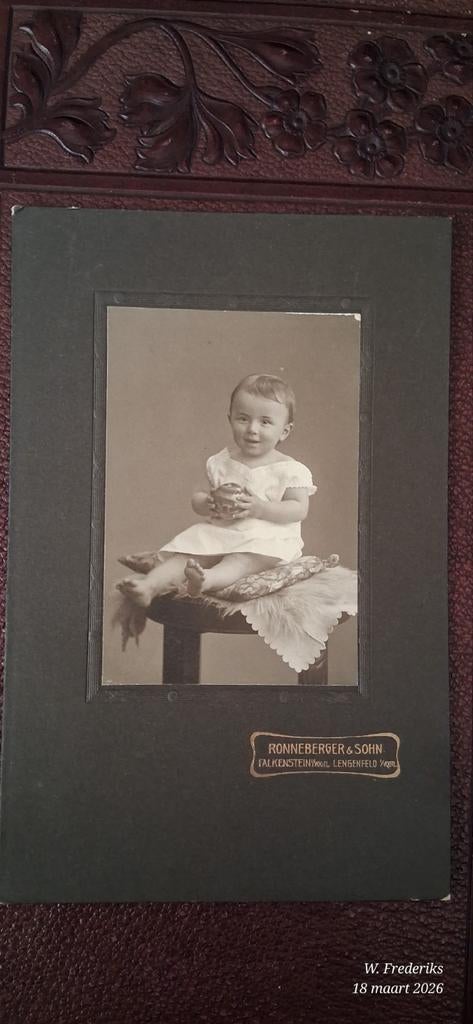 Grote maat CDV portretfotp jong kind, Ophalen, Gebruikt, Foto, Voor 1940