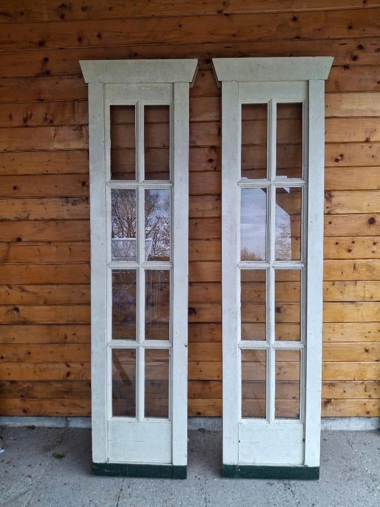 Hoge ramen met glazen panelen, Doe-het-zelf en Verbouw, Glas en Ramen, Ophalen, Gebruikt, Minder dan 80 cm, Overige typen