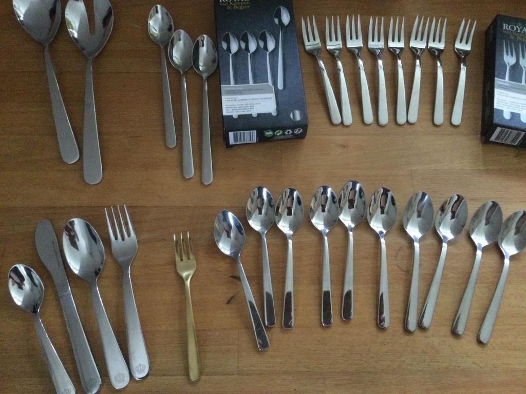 Royal VKB bestek, Gebruikt, Ophalen of Verzenden, Rvs of Chroom, Vaatwasserbestendig