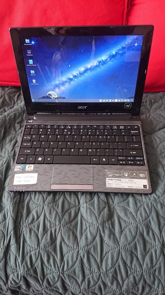 Acer Aspire one d260 met extra RAM, Computers en Software, Windows Laptops, Gebruikt, HDD, Minder dan 4 GB, Qwerty