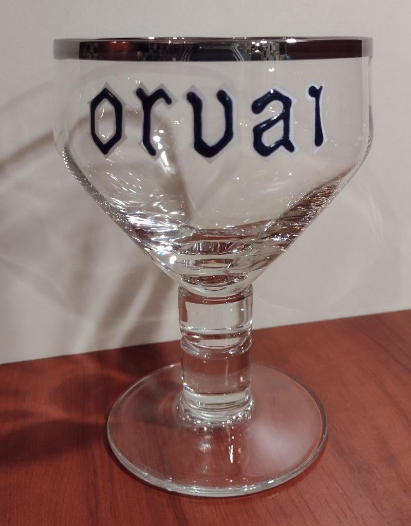 Oud Orval Trappisten Glas 30cl Emaille Letters. (C), Ophalen of Verzenden, Gebruikt, Glas of Glazen, Overige merken