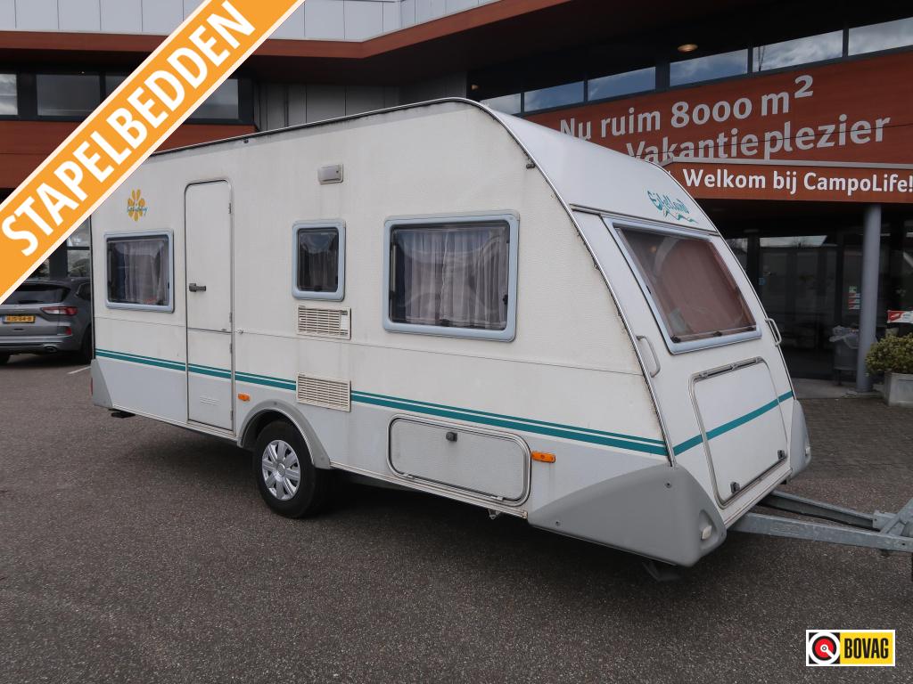 Eifelland Holiday 460 TK LICHTGEWICHT MET VOORTENT, Caravans en Kamperen, Rondzit, Schokbreker, Eifelland, 4 tot 5 meter