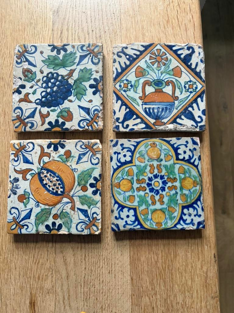 17e eeuws tegelset, Antiek en Kunst, Antiek | Wandborden en Tegels, Ophalen of Verzenden