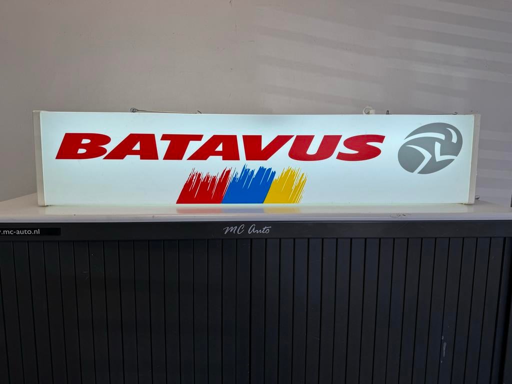 Batavus fietsen reclame lichtbak, Ophalen, Gebruikt, Lichtbak of (neon) lamp