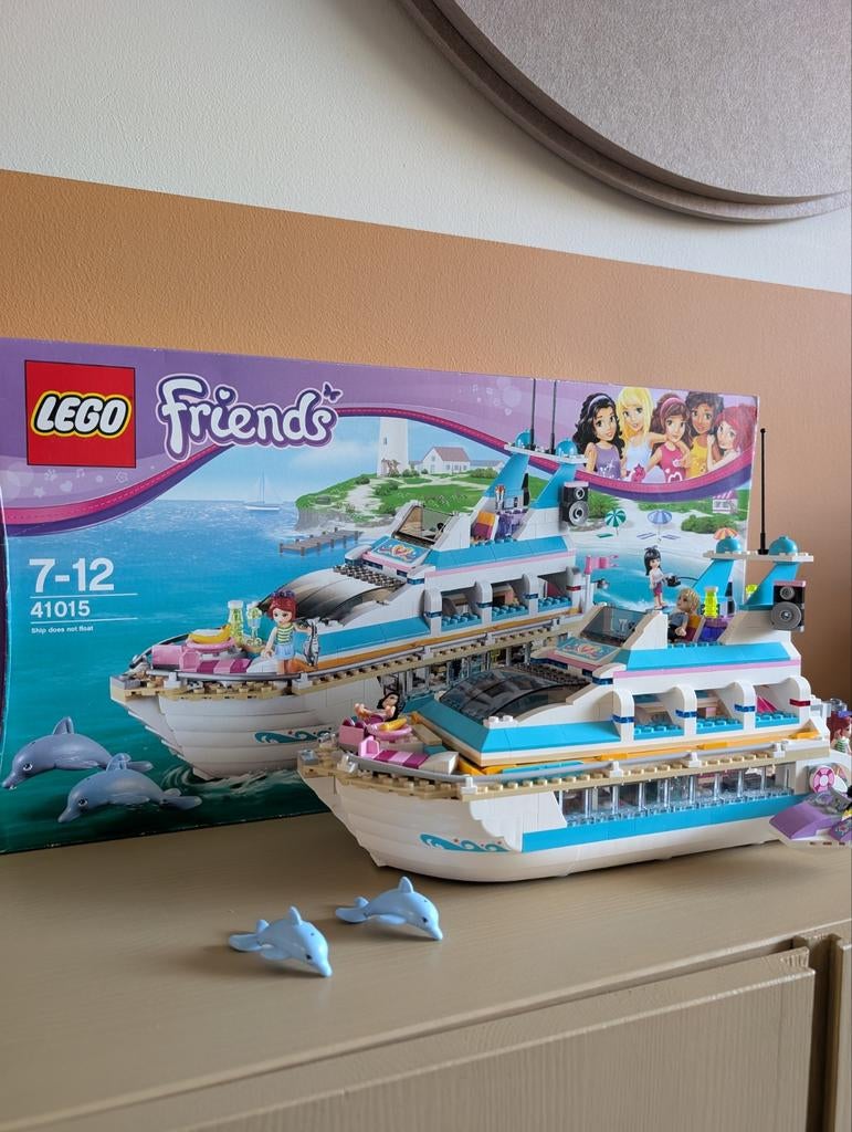 Lego Friends dolfijnen boot 41015, Kinderen en Baby's, Speelgoed | Duplo en Lego, Ophalen of Verzenden, Zo goed als nieuw