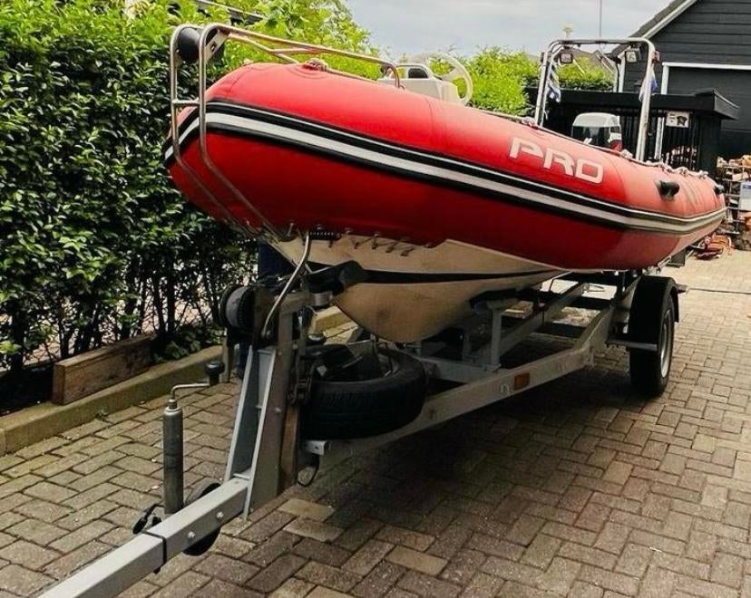 Zodiac pro ribboot 60 pk, Watersport en Boten, Ophalen, Minder dan 6 meter